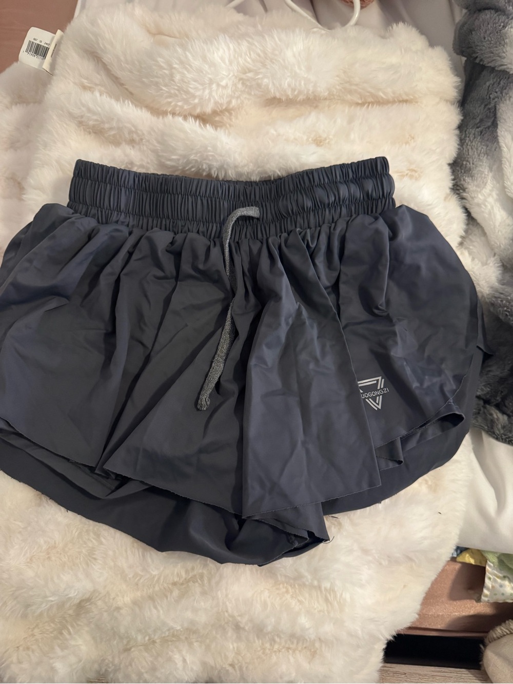 Amazon Women's Dark Gray Athletic Drawstring Shorts